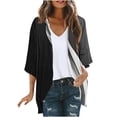 thumbnail image 3 of lcziwo 50% Percent off Sales Today, Women's Shawl Cardigan Summer Light Weight Swimsuits Coverups Chiffon Kimono Cardigans Floral Print 3/4 Sleeve Open Front Tops Multicolor M, 3 of 6