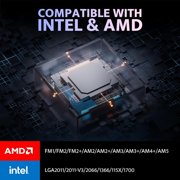 darkFlash DF-DV360S-BK Liquid CPU Cooler LCD Screen ARGB PWM Radiator Aio Compatible w/Intel 1851/1700, AMD AM4/AM5 Black