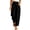 Black women straight leg lounge pants a1, variant on Cagogo Women's Straight Leg Elastic Waist Lounge Pants with Pockets Solid Casual Long Trousers Travel Work Relaxed Fit Everyday Wear, Khaki S