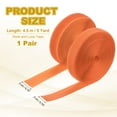 thumbnail image 2 of Uxcell Sew on Hook and Loop Tape, 2Pcs Non-Adhesive Back Nylon Sewing Fastener Strips 5 Yards Orange, 2 of 7