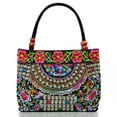 thumbnail image 4 of AIGIA Women Floral Handbags Embroidery Purse Vintage Hobo Tote Bag Ethnic Shoulder Bag, 4 of 17
