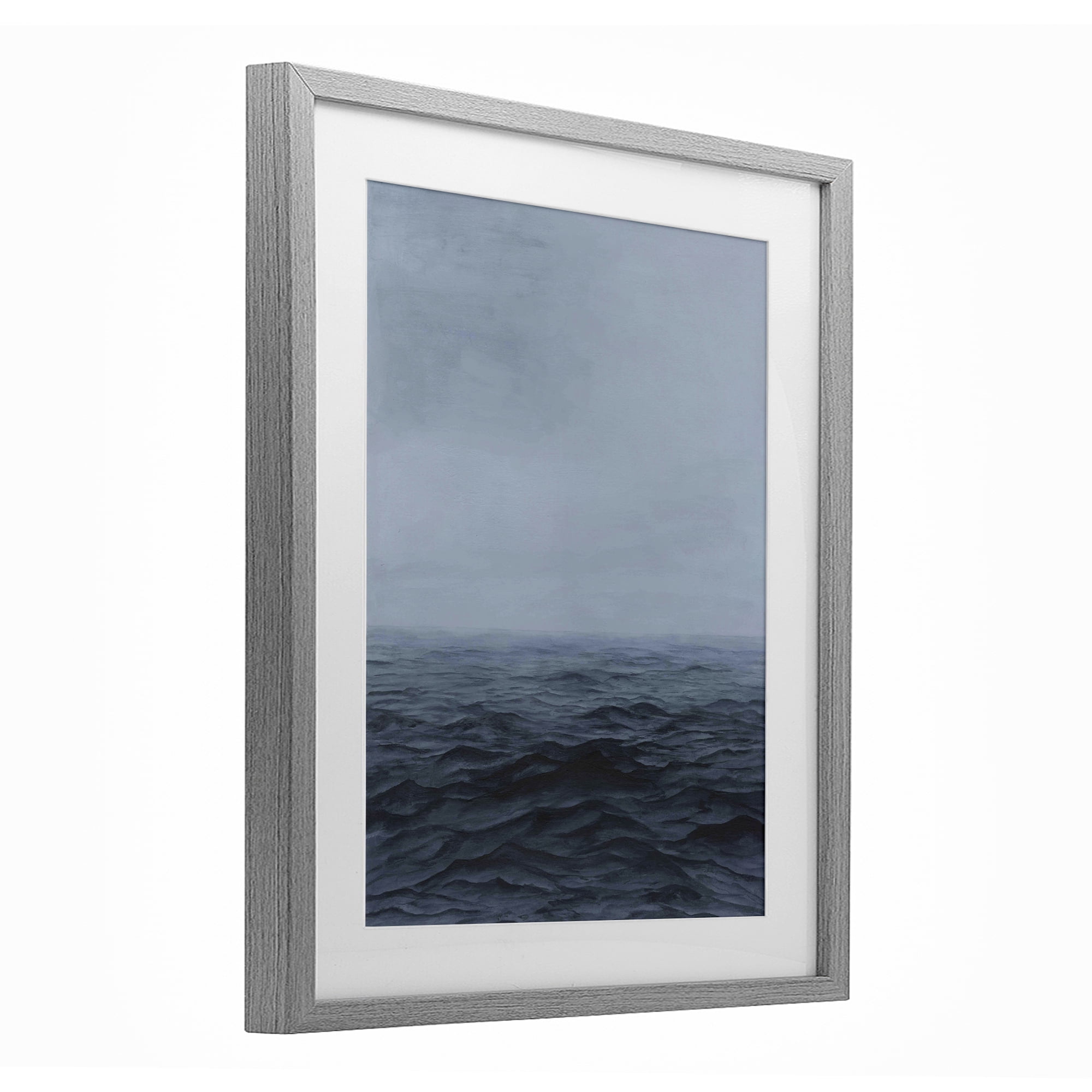 Stupell Industries Vast Ocean Expanse Gray Framed Print Under Glass, design by Michael Willett
