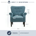 thumbnail image 5 of BELLEZE Accent Chair Armchair for Living Room - Allston (Baby Blue), 5 of 7
