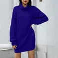 thumbnail image 2 of Yokua Women's Loose Turtleneck Oversize Long Pullover Sweater Dress, 2 of 8