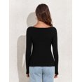 thumbnail image 7 of PrettyGuide Women's Long Sleeve Boat Neck Sweater Slim Fit Ribbed Knit Fall Pullover Tops, 7 of 7