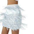 thumbnail image 3 of Gupgi Women Sequins Fringe Skirt, Glitters Tassel Mini Skirt for Dance Rave Party, 3 of 9