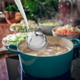 thumbnail image 2 of cucharones para sopa de 7,6 pulgadas, cucharón para salsa de acero inoxidable, cucharón para cocinar para sopas y salsas, utensilio para servir sopa con mango largo, 2 of 8