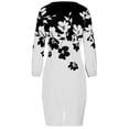 thumbnail image 3 of TopLLC Longues Robe à Manches Col Rond la Mode Robe d'Hiver Grande Taille Décontractée Ample Col Rond Manches Longues Manches Bouffantes Robe Imprimée Robe pour Femmes en Liquidation, 3 of 6