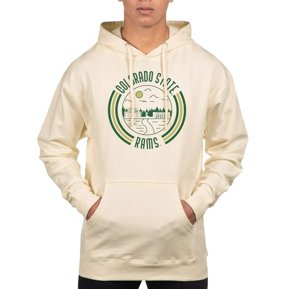 Men's Uscape Apparel Cream Colorado State Rams Standard Pullover Hoodie