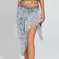 thumbnail image 3 of Drses‌‌ Women's Tassel Skirt - Casual Chic Half Hem with Flirty Detail Mini Skirt, 3 of 4