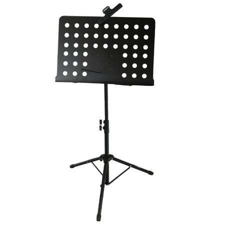 ChromaCast CC-PS-MSTAND-KIT-1 Pro Series Metal Music Stand Performance Pack with Carry Bag, Music Sheet Clip and Clip On Adjustable Light