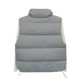 thumbnail image 2 of Htigea Lightweight Vest for Women Stand Collar Sleeveless Jackets Puffer Warm Coats Fall Winter Everyday Vests with Pockets Gray XL, 2 of 3
