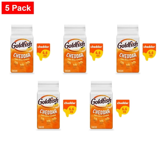 Pepperidge Farm Goldfish Cheddar Crackers 6.6 oz - 5 Pack