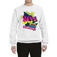 thumbnail image 3 of Totally 80's Forever Vintage Unisex Crewneck Graphic Sweatshirt, White, X-Large, 3 of 5