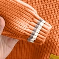 thumbnail image 6 of Cowsor Toddler Neck Ribbed Knit Sweater Baby Boys Girls Fall Winter Cozy Soft Warm Pullover Chunky Striped Sweatshirt, 6 of 6