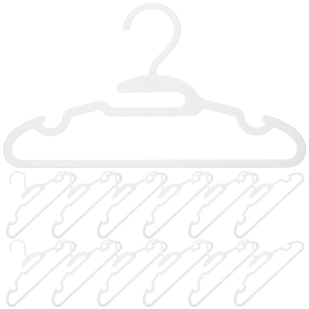 30 perchas de plástico para ropa infantil. Perchas resistentes y resistentes para organizar el armario del bebé.
