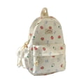 thumbnail image 3 of Strawberry Heart Printed Backpack, Cute Aesthetic Casual Daypack, Large Capacity Lightweight Bookbag, Multi Pocket Fashion Shoulder Bag, Portable Travel Commute Bag for Daily Shopping Use, White, 3 of 4