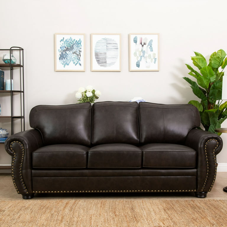 Abbyson Living Palazzo Leather Sofa | Baci Living Room