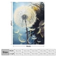 thumbnail image 4 of Fenyluxe Dandelion Seeds Flannel Throw Blanket for Couch Sofa Bed Office Travel Camping - Lightweight All Seasons Blanket 40x50in, 4 of 6