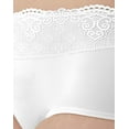 thumbnail image 4 of Women's Bali DFPC61 Passion For Comfort Brief Panty (White w/ Lace 7), 4 of 6
