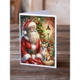 thumbnail image 2 of Chihuahua and Santa Claus Greeting Cards Pack of 8 7 in x 5 in, 2 of 3