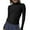 D9/Black, variant on Afdoent Tops For Women Trendy Women's Long Sleeve T Shirt Neck Slim Top Basic Solid Color T Shirt Classic