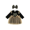 thumbnail image 1 of Qiylii New Year Girl Autumn Dress, Long Sleeve Lace Tulle Patchwork Dress with Headband, 1 of 9