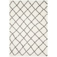 thumbnail image 5 of SAFAVIEH Dallas Jerrie Geometric Shag Area Rug, Ivory/Dark Grey, 3' x 5', 5 of 8
