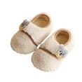thumbnail image 4 of Miluxas Toddler Slippers for Boys Girls Slip on Kids Baby Toddlers House Shoes Lightweight Plush Sock Shoes Indoor Outdoor Warm Walking Shoes Khaki M(M), 4 of 4
