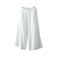 thumbnail image 2 of HUPOM Handerpants Gloves Pants For Women In Clothing Carpenter High Waist Rise Short Flare-Leg White XL, 2 of 6