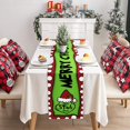 thumbnail image 3 of JOOCAR Christmas Table Runner, Red White Polka Dot Merry Christmas Grinch Christmas Table Runner, Suitable for Christmas Kitchen Dining Table Table Holiday Decoration, 3 of 5