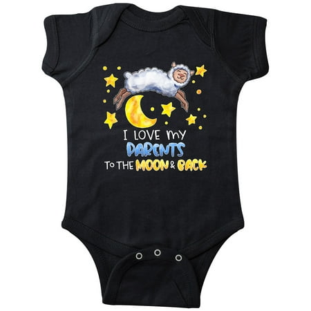 

Inktastic I Love my Parents to the Moon and Back Cute Sheep Gift Baby Boy or Baby Girl Bodysuit