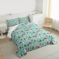 thumbnail image 3 of Homewish Cute Cartoon Cat Bedding Comforter Set,Merry Christmas Twin Comforter Sets,Cyan Red Bedding Set For Teens,Ultra Soft Home Decor Reversible,2-Piece, 3 of 8