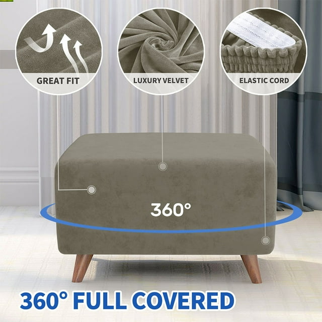 Ruiboury Footrest Cover Skin-Friendly And Deformation Resistant For Ultimate Comfort dark blue