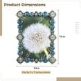 thumbnail image 5 of Vintage Blue Metal Picture Frame, 5 x 7 in Ornate Antique Blue Photo Frame, Horizontal & Vertical Display, Retro Decorative Photo Frame with Clear Panel & Velvet Back, Tabletop Shelf Decor, 5 of 6