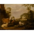 thumbnail image 3 of Claes Cornelisz. Moeyaert 18x15 Black Modern Framed Museum Art Print Titled - Shepherd Playing Music (1620-1630), 3 of 5