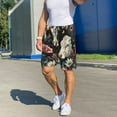 thumbnail image 5 of Mens Pajama Shorts, Vintage Pink Sunflower Cow Sleep Shorts Men Pajama Bottoms Lounge PJ Shorts with Pockets, 5 of 6
