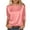 Pink, variant on Women's Tops Dressy 2026 Crew Neck Satin Shirts Long Sleeve Formal Tops Office Business Summer Outfits