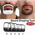 thumbnail image 4 of Beard Guide Shaper with Comb Beard Shaper Goatee Mustache Grooming Tool Face Hair Styling Template for Man - - 5 PCS/Set (Black), 4 of 6