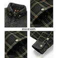 thumbnail image 3 of Men's Flannel Jacket Plaid Sherpa Lined Shirt Snap Button Warm Winter Coat with Pockets, 3 of 7