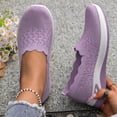 thumbnail image 2 of Women Shoes Slip On Sneakers for Women Wide Width Breathable Knit Walking Shoes Comfort Memory Foam Non Slip Soft Sole Casual Flats Scalloped Edge Lightweight Summer Tennis Shoes for Women Daily, 2 of 8