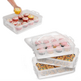thumbnail image 6 of 3 Tier Cupcake Carrier with Lid, Holds 36 Cupcakes or 3 Large Cakes Food Transporter Container with 3 Tier Stackable Layer Insert(3 Tier Cupcake-Clear), 6 of 6