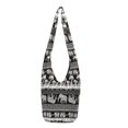 thumbnail image 2 of Bolso Bandolera Hippie Sunnimix Algodón Bohemio Hobo Sling Bag Messenger Negro Monedero de hombro hippie tailandés, 2 of 8