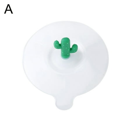 

MEIDELI 10cm Anti-dust Cactus Round Silicone Glass Cup Cover Coffee Mug Seal Lid Cap
