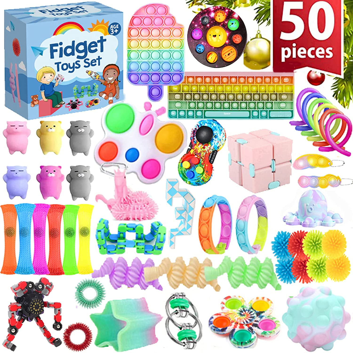 Push Poppers Bubble Fidget Sensory Toy Adults Stress Relief Bracelet Tiktok New 