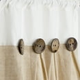 thumbnail image 5 of Alishomtll Linen Valance Farmhouse Boho Button Kitchen Curtains ,Rod Pocket,18"L x 52"W, Linen White, 5 of 9