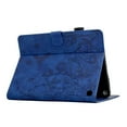 thumbnail image 6 of ELEHOLD Case For Amazon Fire 7 2015/2017/2019 Embossed Flowers and Birds Leather Tablet Case, Slim Back Smart Cover, Full Body Protection, Kickstand,with Card Pocket, Darkblue, 6 of 7