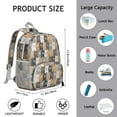 thumbnail image 4 of Kawaii Llama Face Student Backpack – Funny Cartoon Alpaca Pattern, Adorable and Lightweight for School and Travel, 4 of 6