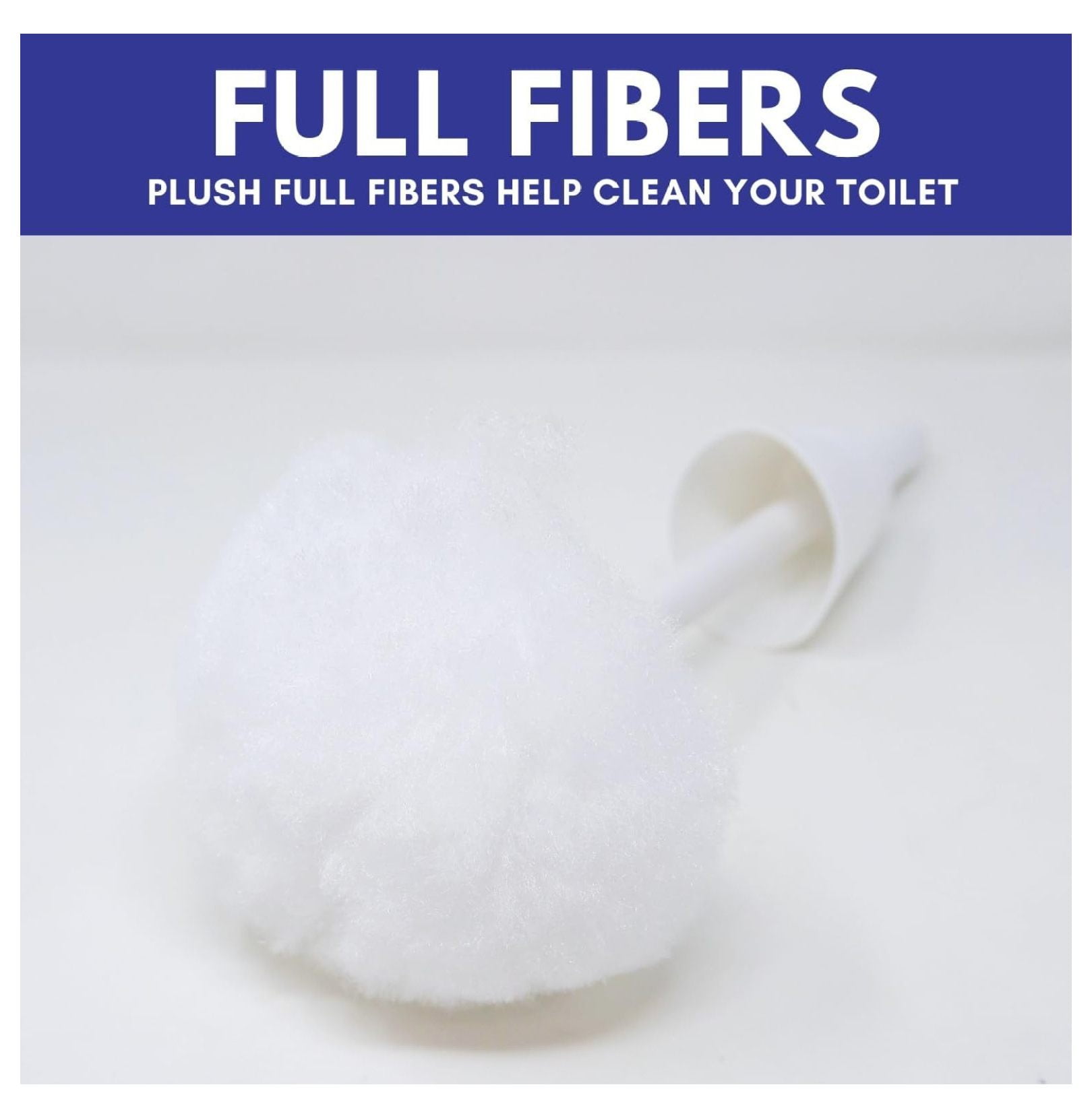 Johnny Mop | Set of 3 Toilet Brushes | 14" Handle to Easily Clean Toilet or Shower | Scratch Free Bowl Swab | Safe to Use with Your Favorite Toilet Bowl Cleaner
