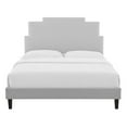thumbnail image 6 of Modway Lindsey Performance Velvet King Platform Bed in Light Gray, 6 of 9